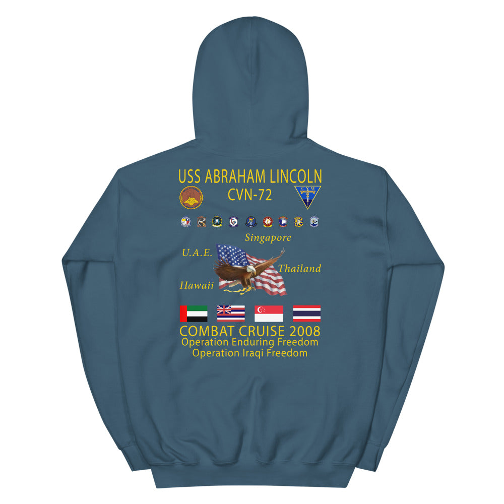 USS Abraham Lincoln (CVN-72) 2008 Cruise Hoodie