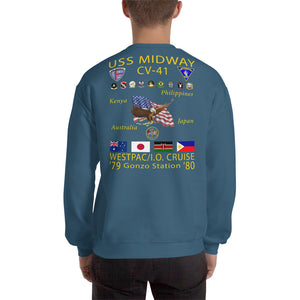 USS Midway (CV-41) 1979-80 Cruise Sweatshirt
