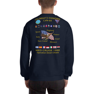 USS Dwight D. Eisenhower (CVN-69) 1990 Cruise Sweatshirt