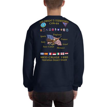 USS Dwight D. Eisenhower (CVN-69) 1990 Cruise Sweatshirt