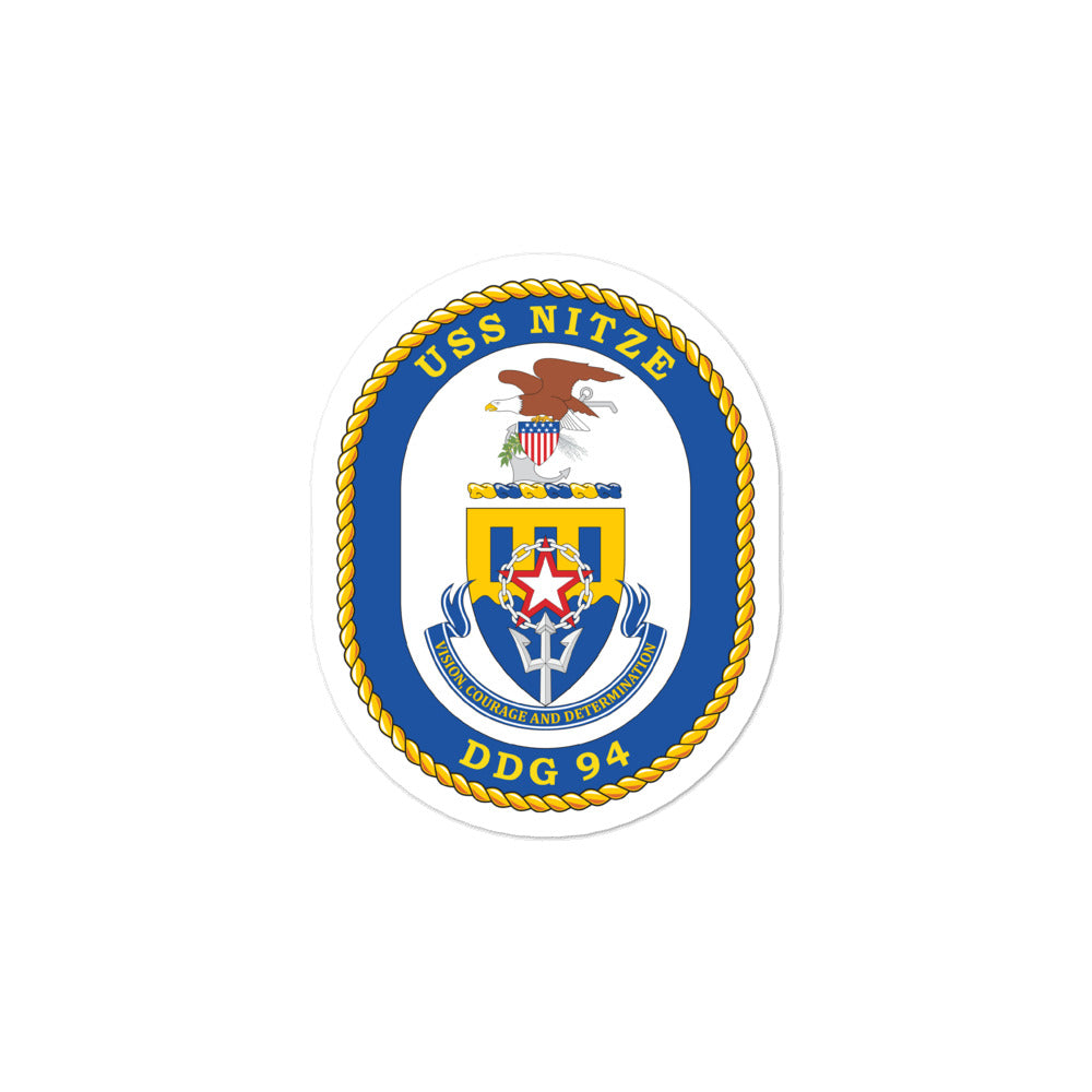 USS Nitze (DDG-94) Ship's Crest Vinyl Sticker