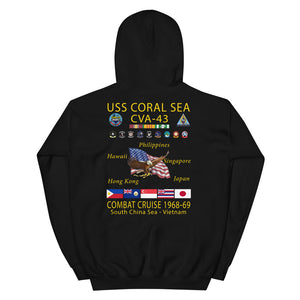 USS Coral Sea (CVA-43) 1968-69 Cruise Hoodie