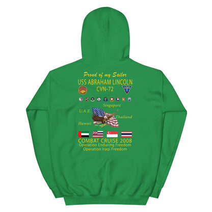 USS Abraham Lincoln (CVN-72) 2008 Cruise Hoodie - Family