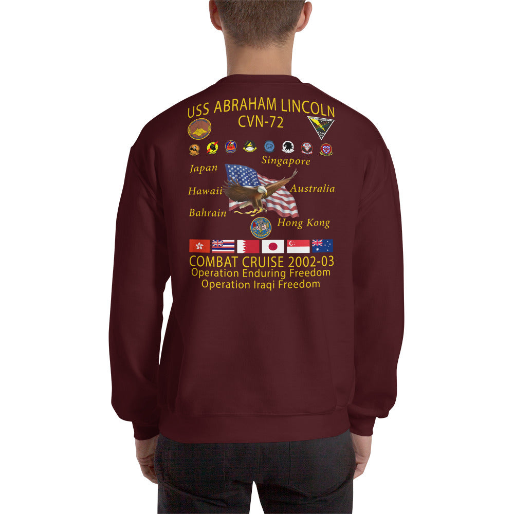 USS Abraham Lincoln (CVN-72) 2002-03 Cruise Sweatshirt