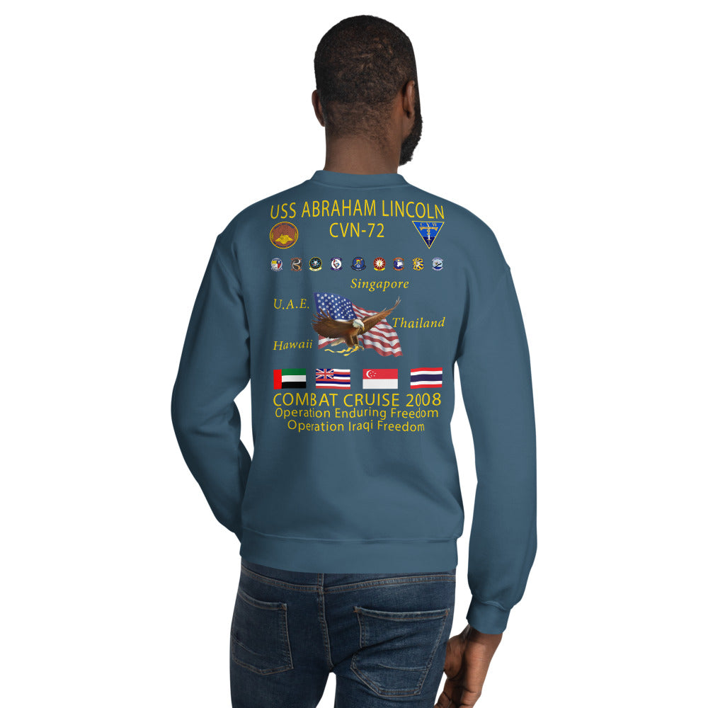 USS Abraham Lincoln (CVN-72) 2008 Cruise Sweatshirt