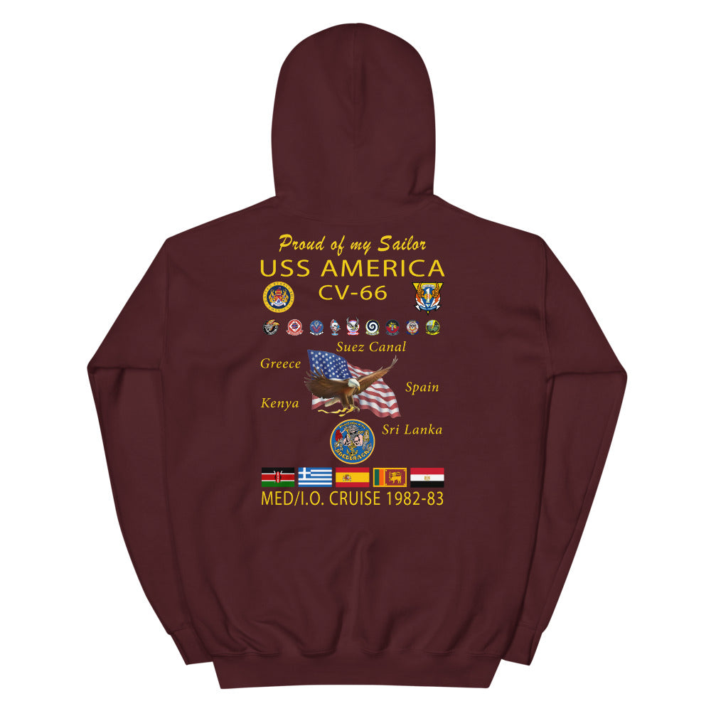 USS America (CV-66) 1982-83 Cruise Hoodie - FAMILY