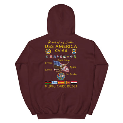 USS America (CV-66) 1982-83 Cruise Hoodie - FAMILY