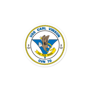 USS Carl Vinson (CVN-70) Ship's Crest Vinyl Sticker