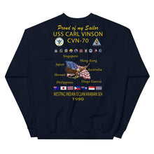 Load image into Gallery viewer, USS Carl Vinson (CVN-70) 1990 Cruise Sweatshirt - Family