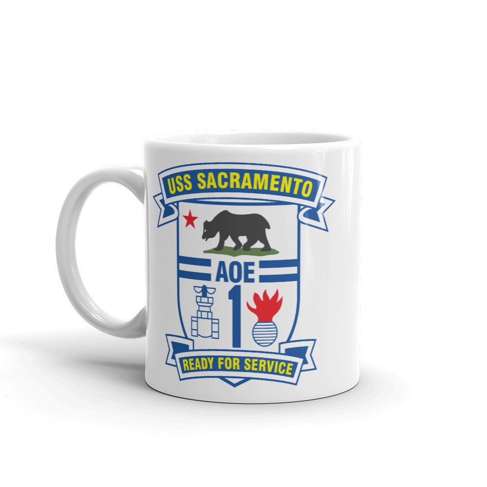 USS Sacramento (AOE-1) Ship's Crest Mug