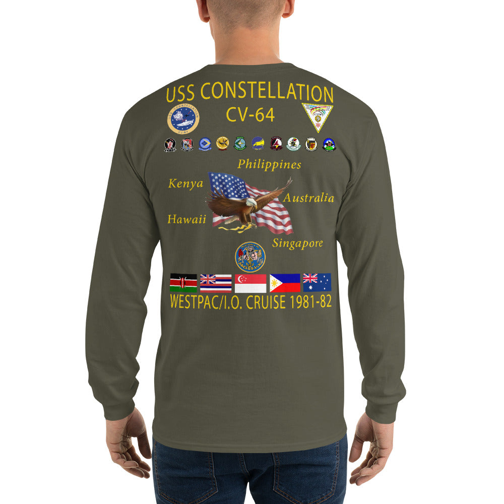 USS Constellation (CV-64) 1981-82 Long Sleeve Cruise Shirt
