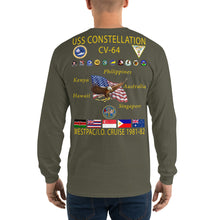 Load image into Gallery viewer, USS Constellation (CV-64) 1981-82 Long Sleeve Cruise Shirt