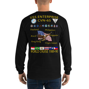 USS Enterprise (CVN-65) 1989-90 Long Sleeve Cruise Shirt