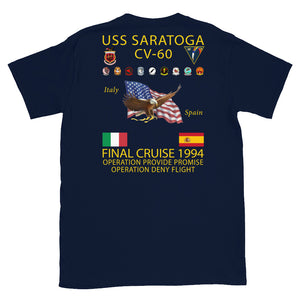 USS Saratoga (CV-60) 1994 Cruise Shirt