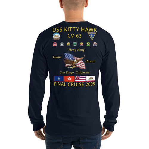 USS Kitty Hawk (CV-63) 2008 Long Sleeve Cruise Shirt