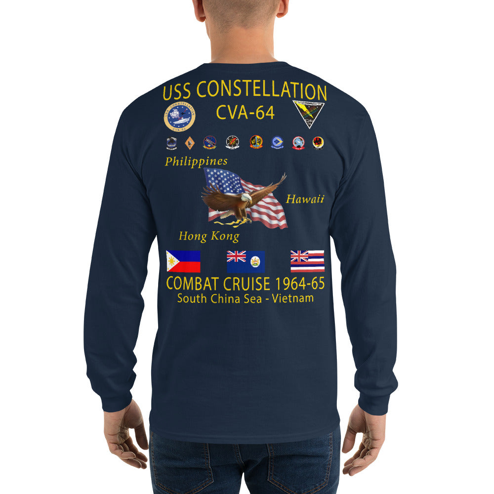 USS Constellation (CVA-64) 1964-65 Long Sleeve Cruise Shirt