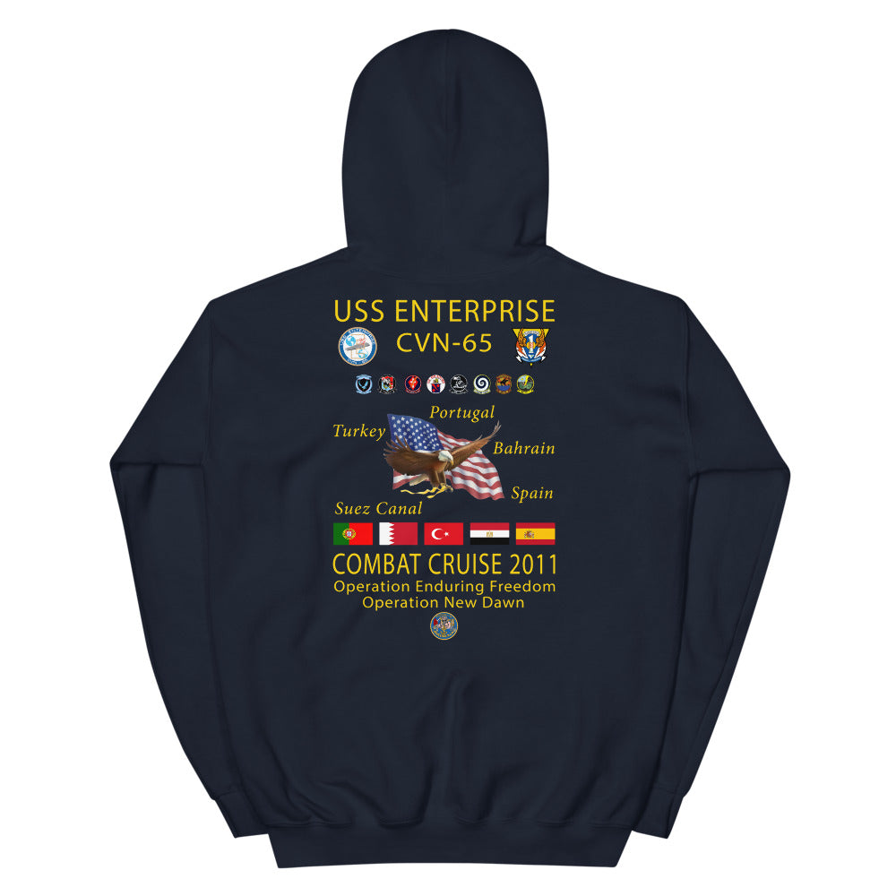 USS Enterprise (CVN-65) 2011 Cruise Hoodie