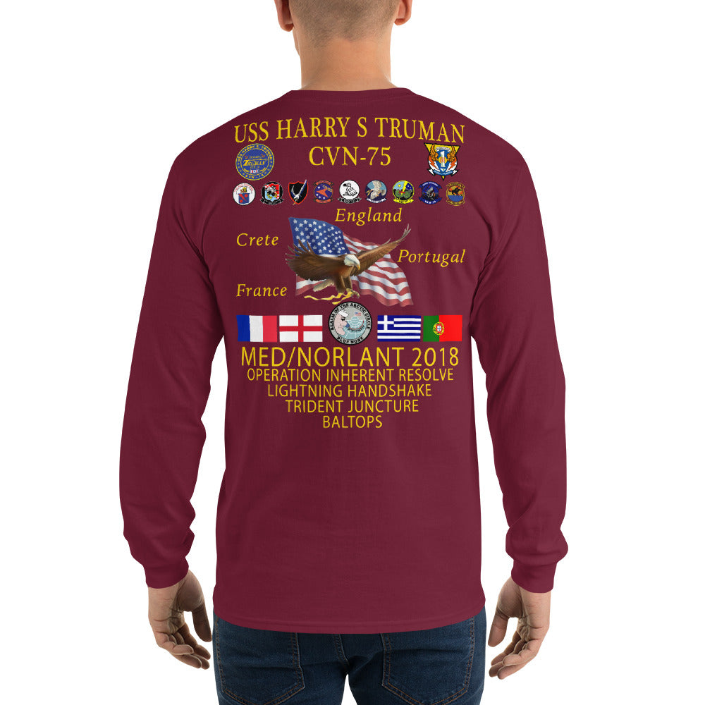 USS Harry S. Truman (CVN-75) 2018 Long Sleeve Cruise Shirt
