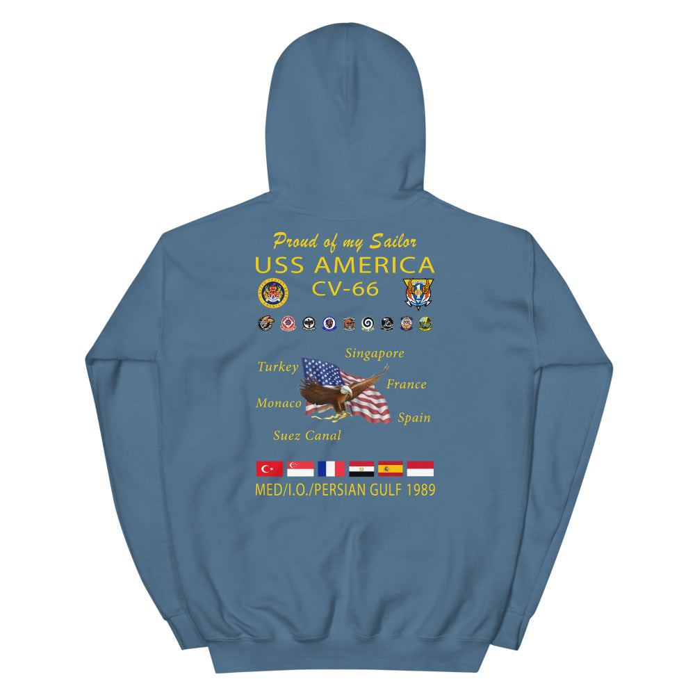 USS America (CV-66) 1989 Cruise Hoodie - FAMILY