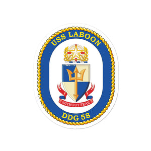 USS Laboon (DDG-58) Ship's Crest Vinyl Sticker