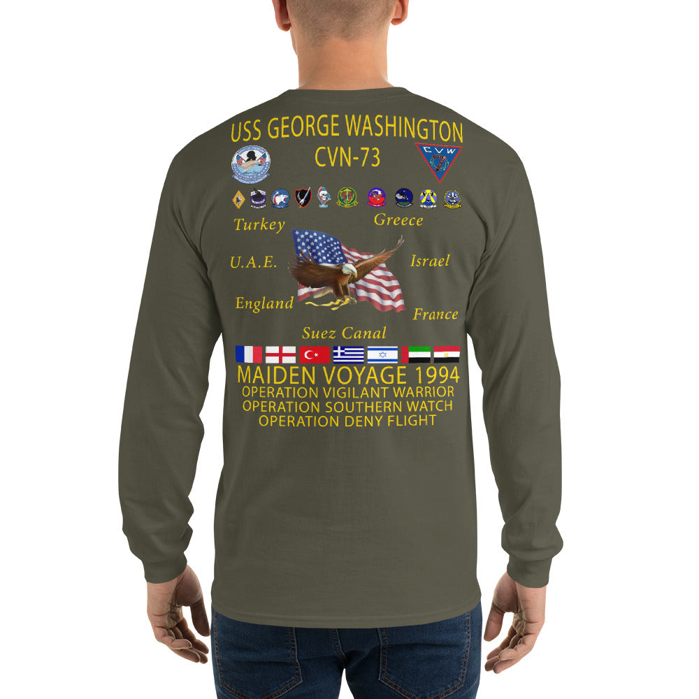USS George Washington (CVN-73) 1994 Long Sleeve Cruise Shirt