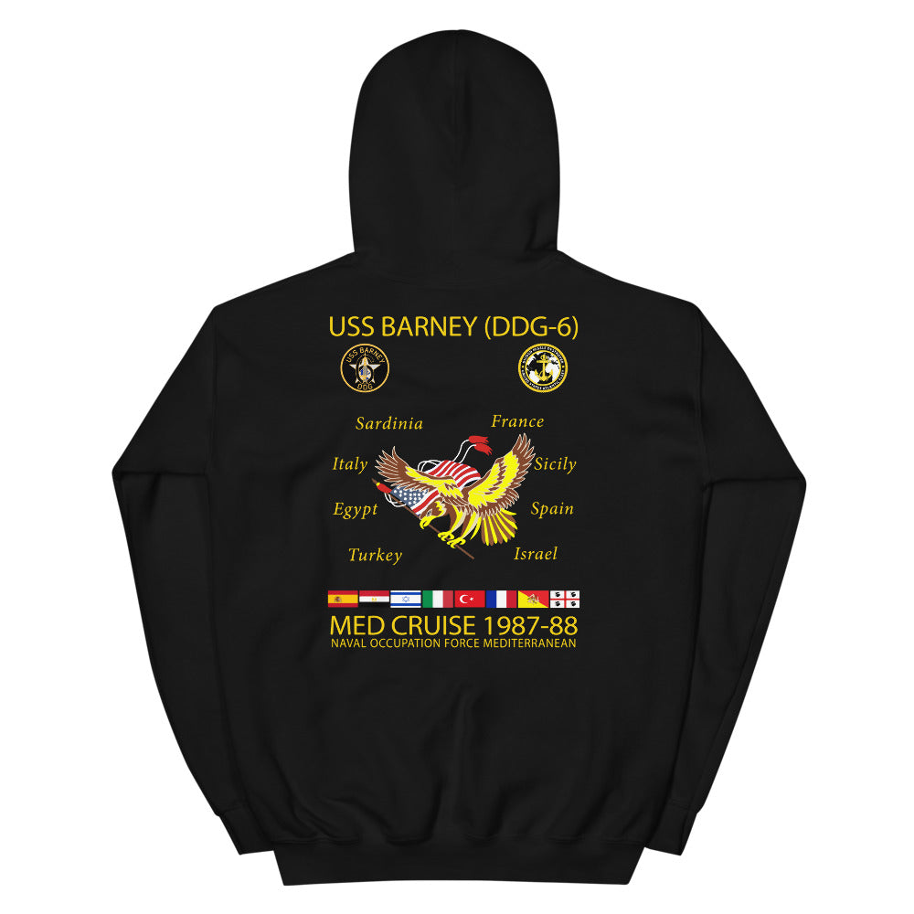 USS Barney (DDG-6) 1987-88 Cruise Hoodie
