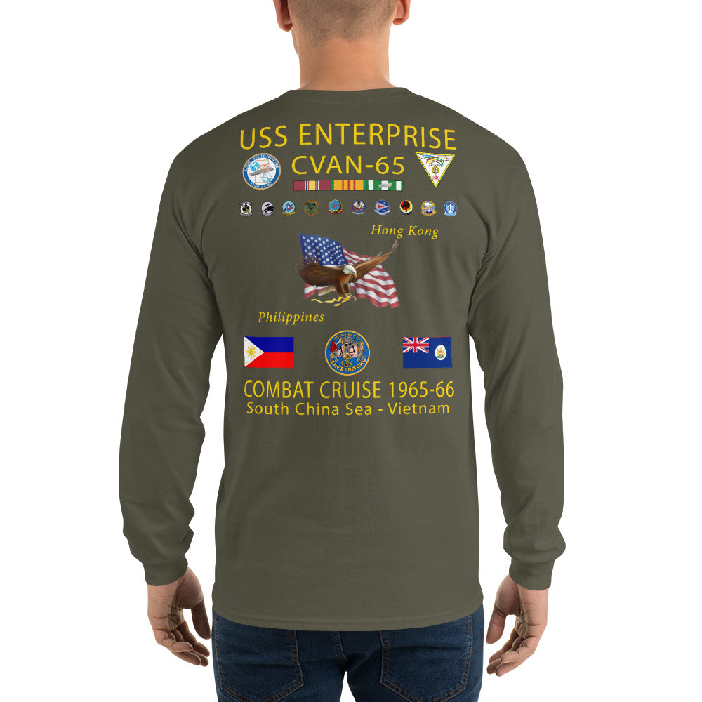 USS Enterprise (CVAN-65) 1965-66 Long Sleeve Cruise Shirt