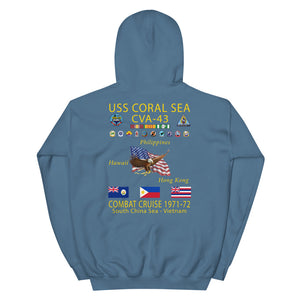 USS Coral Sea (CVA-43) 1971-72 Cruise Hoodie