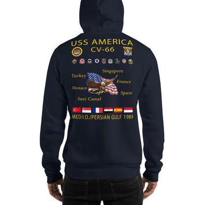USS America (CV-66) 1989 Cruise Hoodie