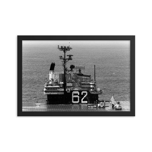 USS Independence (CV-62) Framed Ship's Island Photo