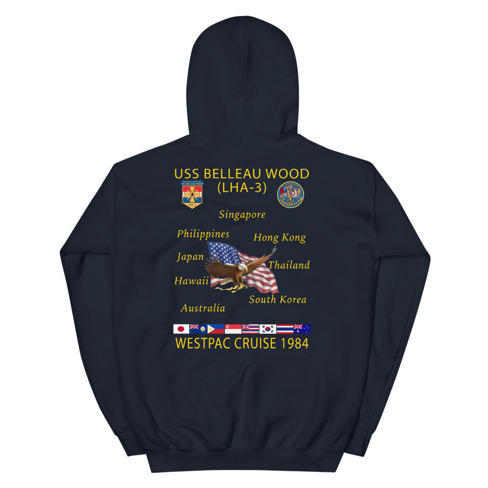 USS Belleau Wood (LHA-3) 1984 Cruise Hoodie