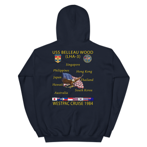 USS Belleau Wood (LHA-3) 1984 Cruise Hoodie