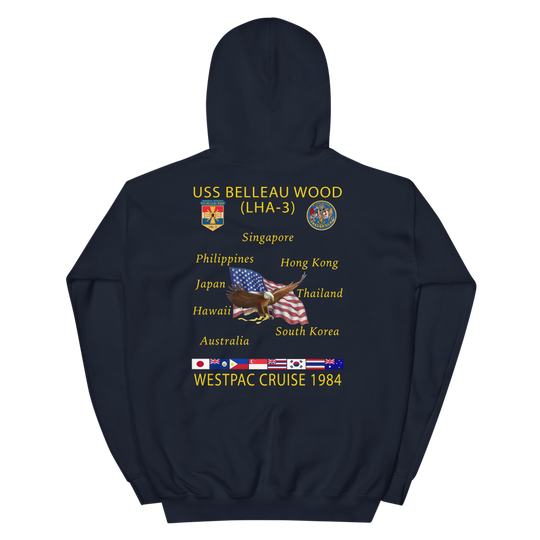 USS Belleau Wood (LHA-3) 1984 Cruise Hoodie