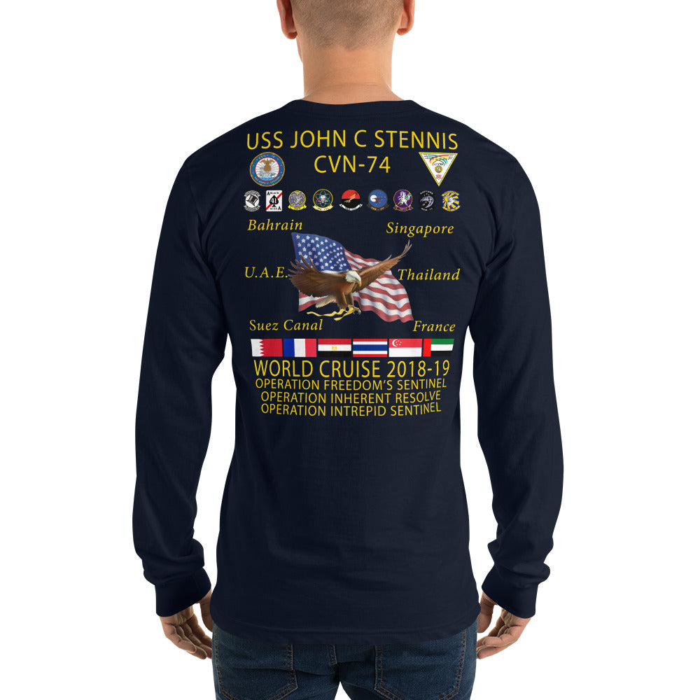 USS John C. Stennis (CVN-74) 2018-19 Long Sleeve Cruise Shirt