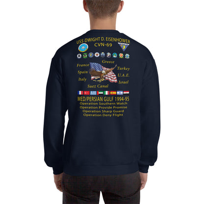 USS Dwight D. Eisenhower (CVN-69) 1994-95 Cruise Sweatshirt