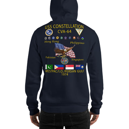 USS Constellation (CVA-64) 1974 Cruise Hoodie