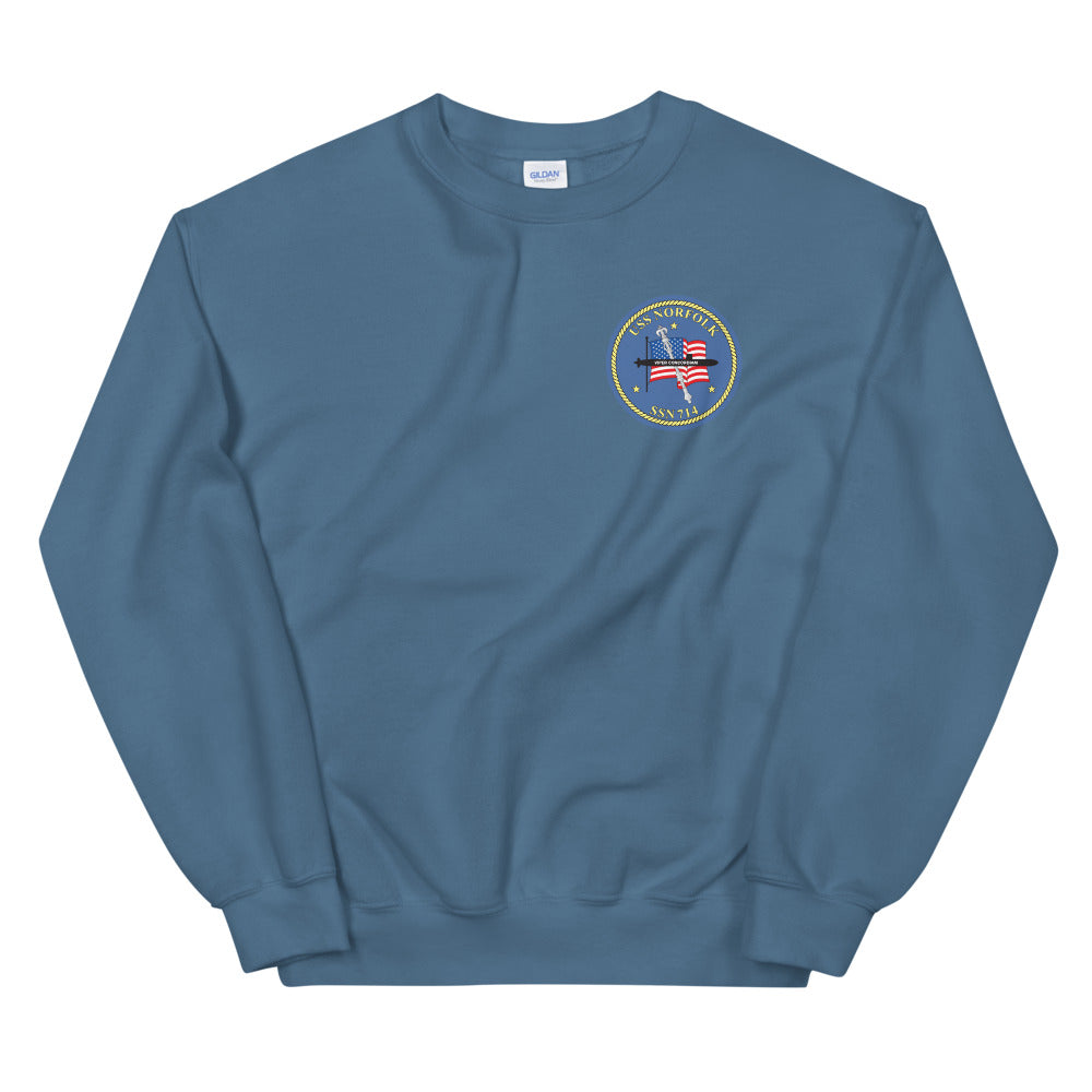 USS Norfolk (SSN-714) Ship's Crest Sweatshirt
