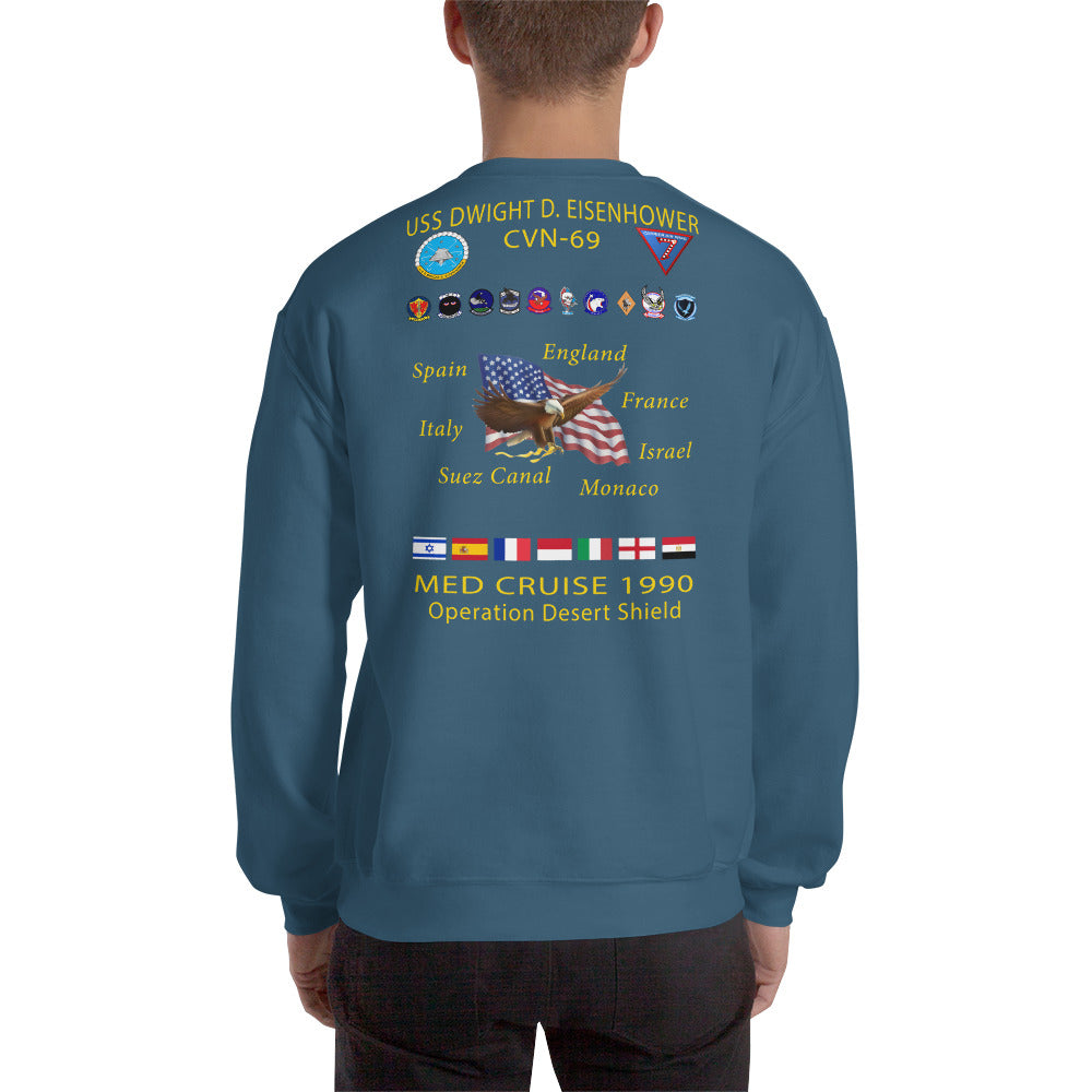 USS Dwight D. Eisenhower (CVN-69) 1990 Cruise Sweatshirt