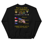 USS America (CVA-66) 1972-73 Cruise Sweatshirt - FAMILY