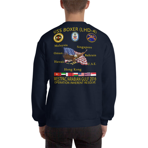 USS Boxer (LHD-4) 2016 Cruise Sweatshirt