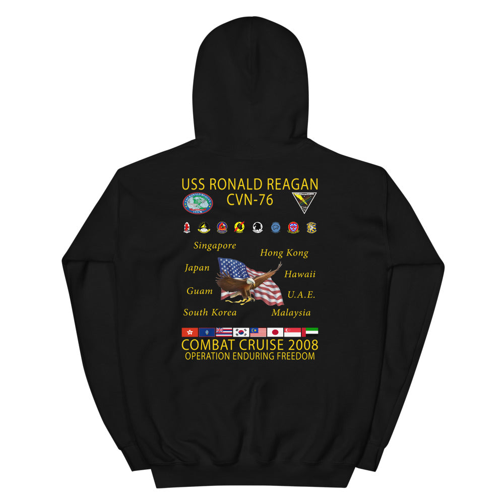 USS Ronald Reagan (CVN-76) 2008 Cruise Hoodie