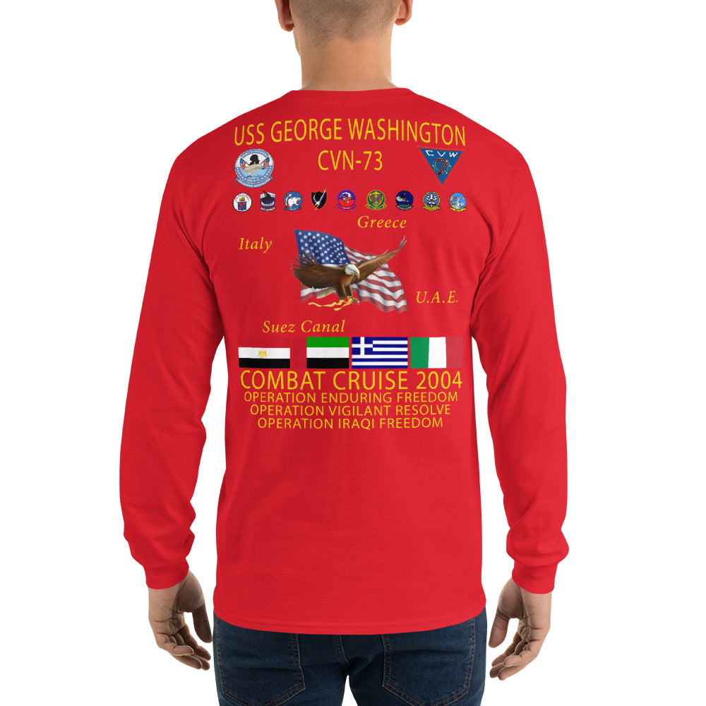 USS George Washington (CVN-73) 2004 Long Sleeve Cruise Shirt
