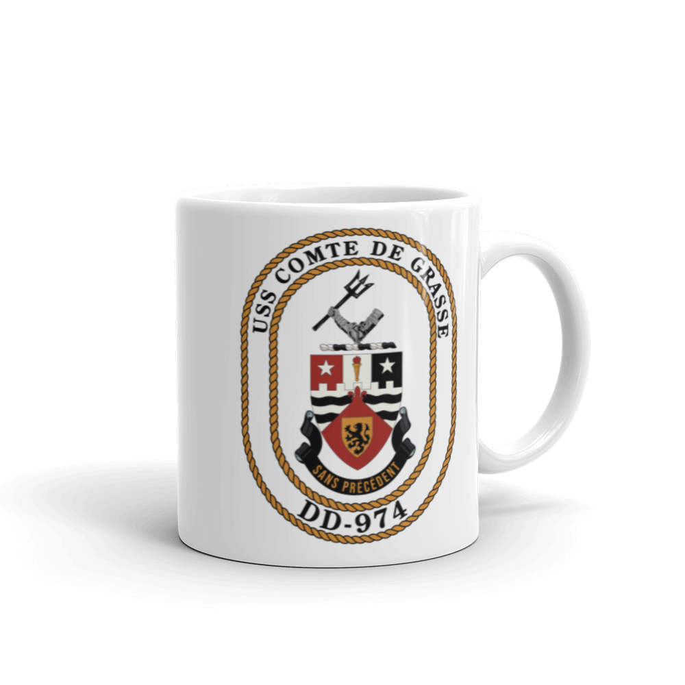 USS Comte De Grasse (DD-974) Ship's Crest Mug