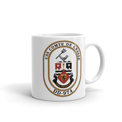 USS Comte De Grasse (DD-974) Ship's Crest Mug