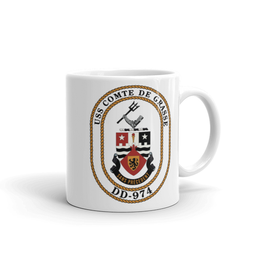 USS Comte De Grasse (DD-974) Ship's Crest Mug