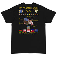 Load image into Gallery viewer, USS Constellation (CV-66) 1981-82 Cruise Shirt - 4XL-5XL SIZES ONLY