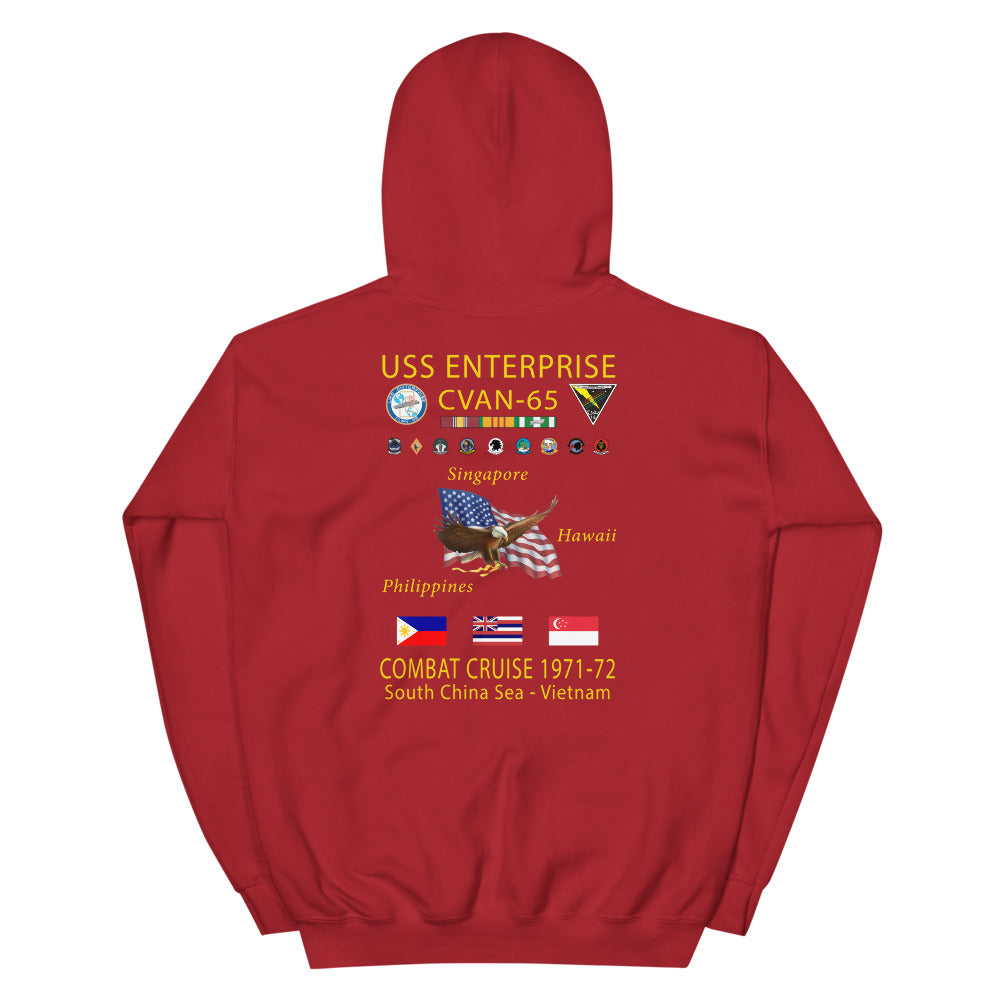 USS Enterprise (CVAN-65) 1971-72 Cruise Hoodie