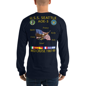 USS Seattle (AOE-3) 1987-88 Long Sleeve Cruise Shirt