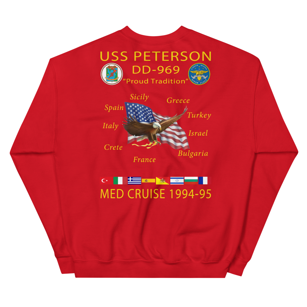 USS Peterson (DD-969) 1994-95 Cruise Sweatshirt