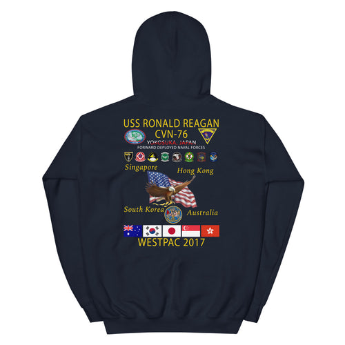 USS Ronald Reagan (CVN-76) 2017 Cruise Hoodie